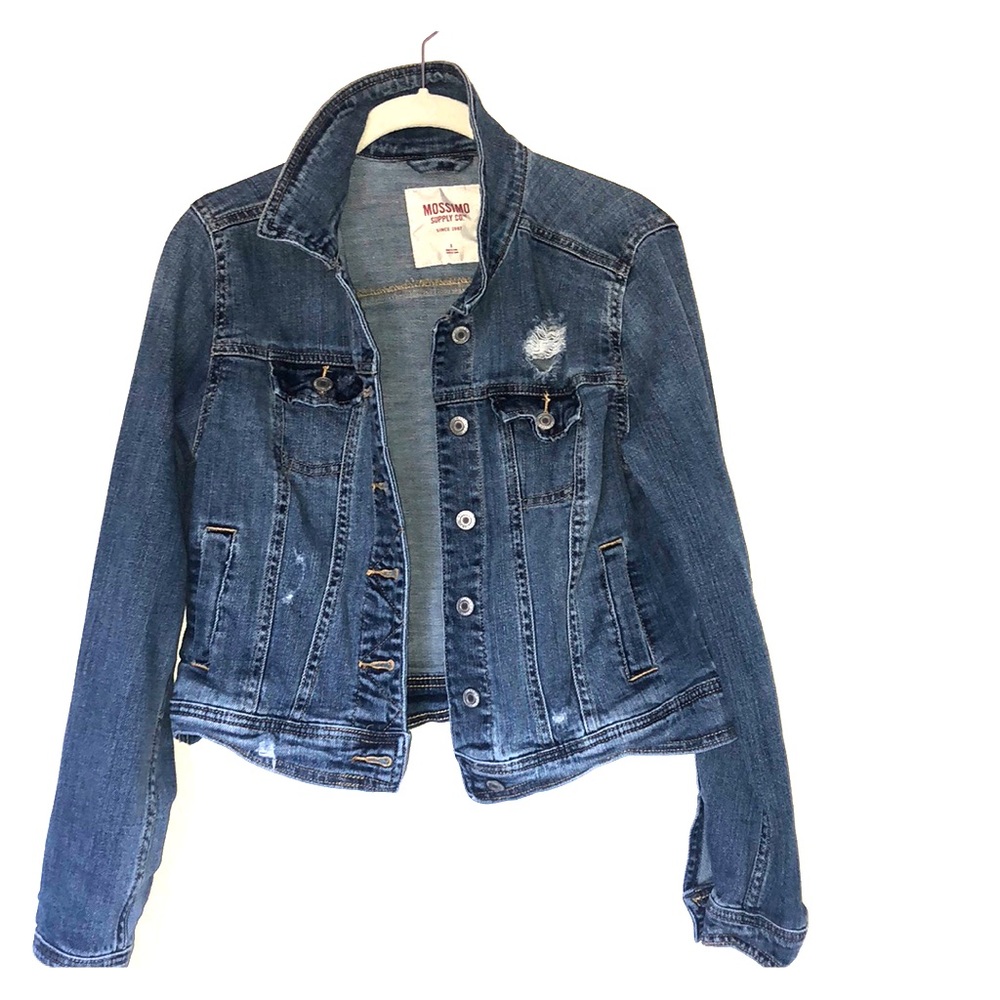 Slightly distressed jean jacket